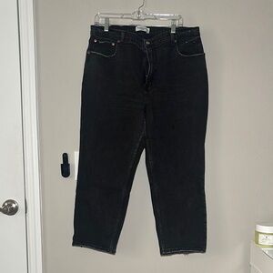 Abercrombie & Fitch Black Straight-Leg Jeans